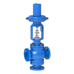 Three-Way Control Valve with Actuator