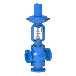 Three-Way Control Valve with Actuator